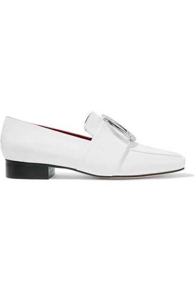 Shop Dorateymur Harput Embellished Patent-leather Loafers In White