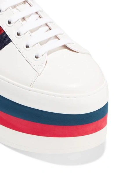 Shop Gucci Leather Platform Sneakers