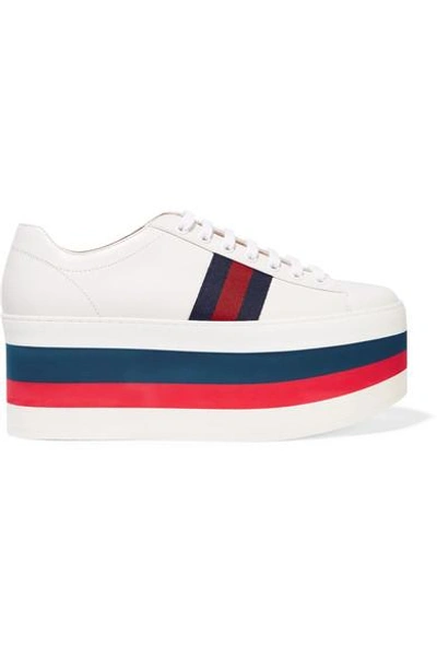 Shop Gucci Leather Platform Sneakers