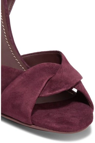 Shop See By Chloé Embroidered Suede Sandals