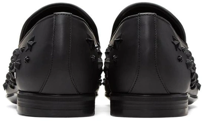 Shop Jimmy Choo Black Stars Sloane Loafers