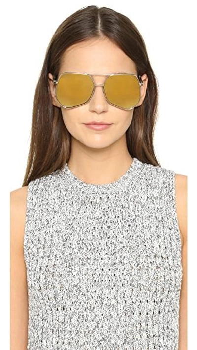 Shop Grey Ant Megalast Sunglasses In Silver/gold