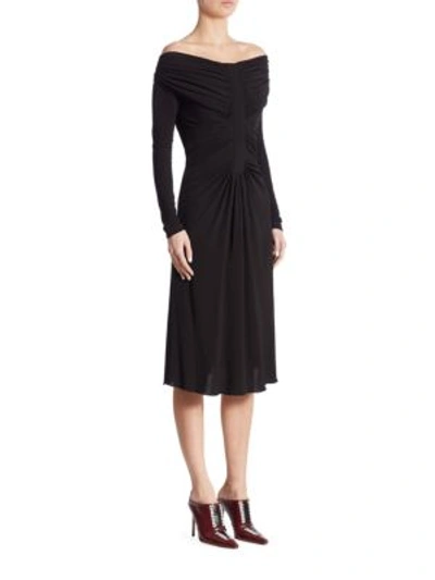 Shop Altuzarra Off-the-shoulder Dress In Black