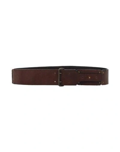 Shop Lanvin High-waist Belt In Dark Brown