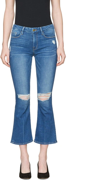Shop Frame Blue 'le Crop Mini Boot' Jeans