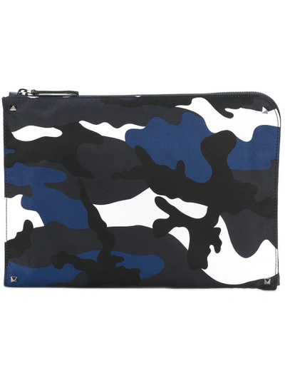 Shop Valentino Camouflage Print Pouch