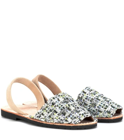 Shop Del Rio London Exclusive To Mytheresa.com - Tweed Sandals In Multicoloured