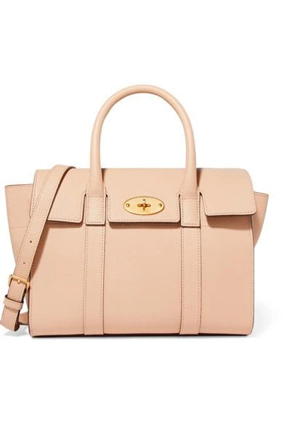 Shop Mulberry The Bayswater Small Textured-leather Tote