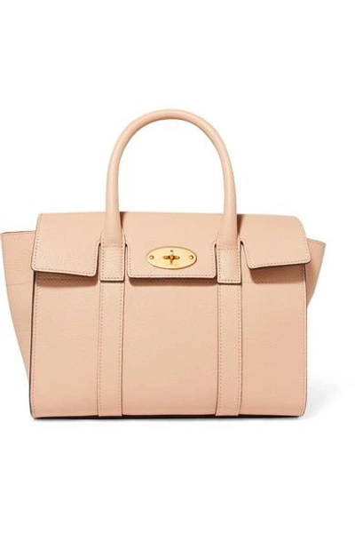 Shop Mulberry The Bayswater Small Textured-leather Tote