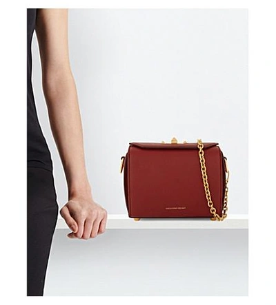 Shop Alexander Mcqueen Box Bag 19 Leather Cross-body Bag In Lac Red