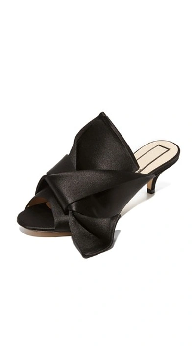 Shop N°21 Mules With Bow In Black