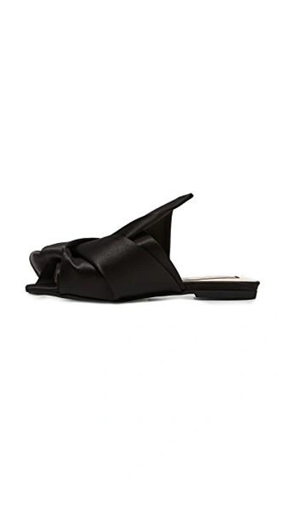 Shop N°21 Flat Slides In Black