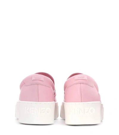 Shop Kenzo Slip-on Plateau Sneakers In Faded Piek