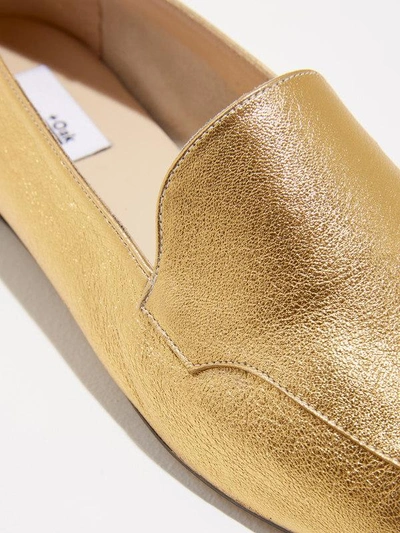 Shop Frank + Oak The Marina Leather Loafer In Metallic Gold