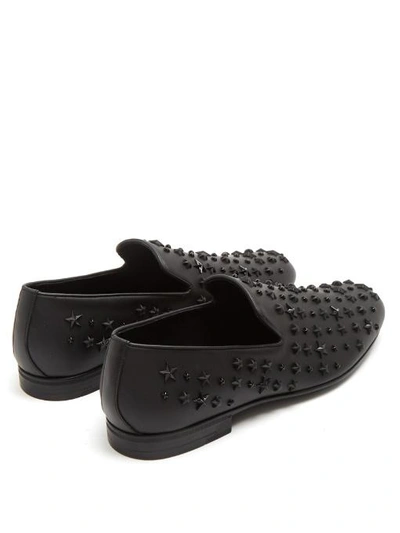Jimmy Choo Sloane Black Sport Calf Leather Slippers With Mixed Studs ...