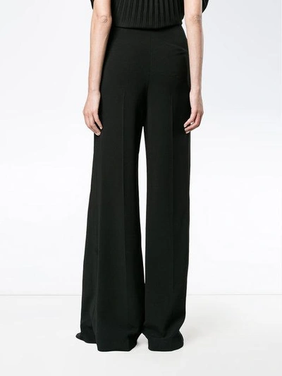 Shop Roland Mouret Caldwell Ruffle Wide Leg Trousers In Black