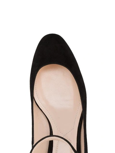 Shop Nicholas Kirkwood Black Suede Lola Pearl Ballet Pumps