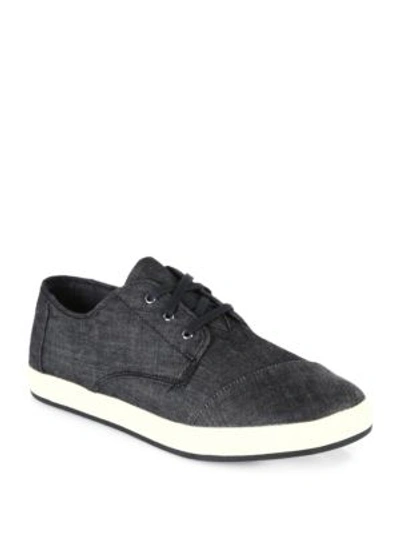 Shop Toms Paseo Chambray Sneakers In Black Cham
