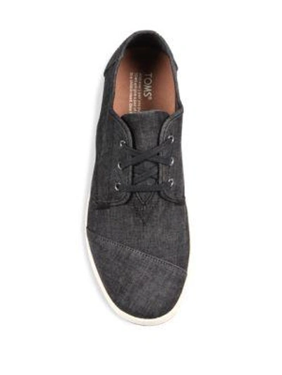 Shop Toms Paseo Chambray Trainers In Black Cham