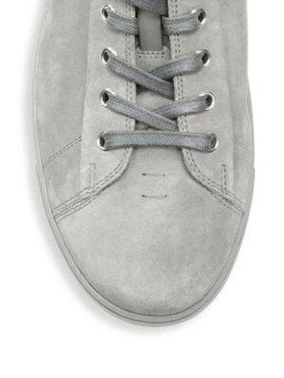 Shop Gianvito Rossi Tonal Suede Low-top Sneakers In Grey
