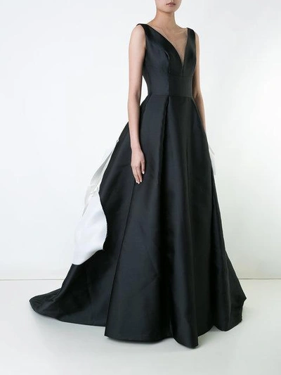 Shop Isabel Sanchis Dramatic Ball Gown In Black ,white