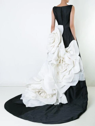 Shop Isabel Sanchis Dramatic Ball Gown In Black ,white