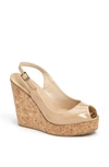 JIMMY CHOO 'Prova' Cork Slingback Wedge Sandal