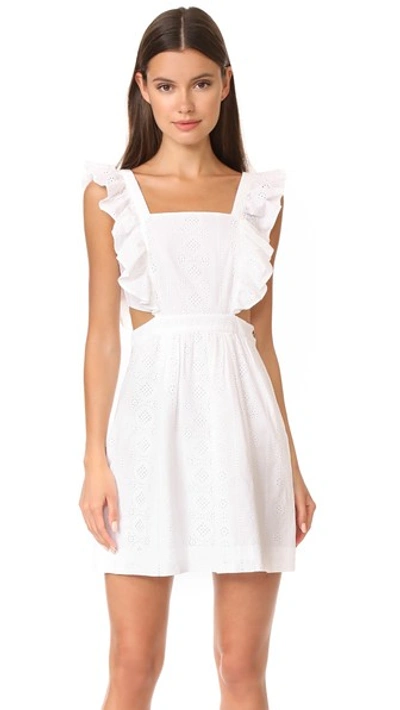 Madewell Eyelet Cutout Dress In Eyelet White