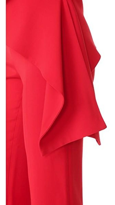 Shop Cushnie Et Ochs Sleeveless Top With Asymmetrical Seam In Poppy