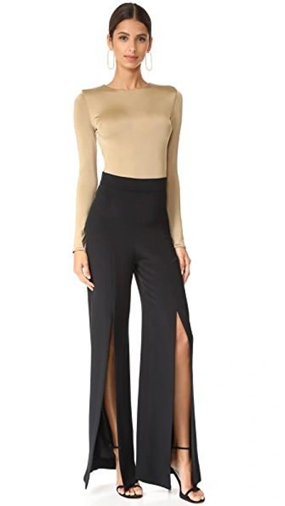 Shop Cushnie Et Ochs High Waisted Pants With Slits In Black