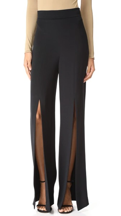 Shop Cushnie Et Ochs High Waisted Pants With Slits In Black