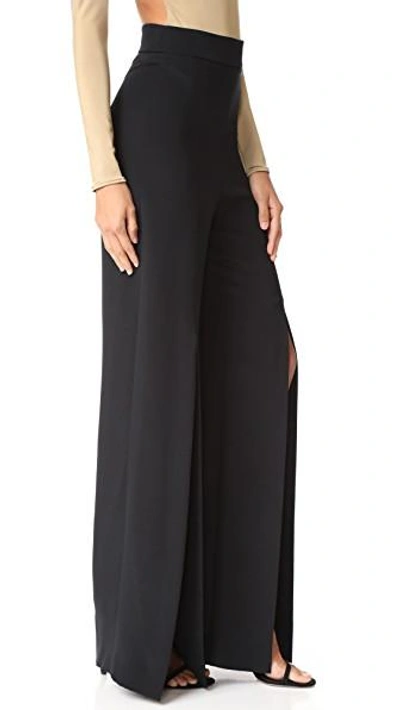 Shop Cushnie Et Ochs High Waisted Pants With Slits In Black