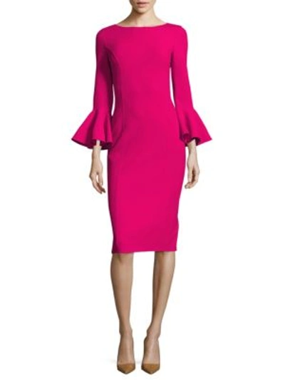 Shop Michael Kors Bell-sleeve Dress In Magnolia