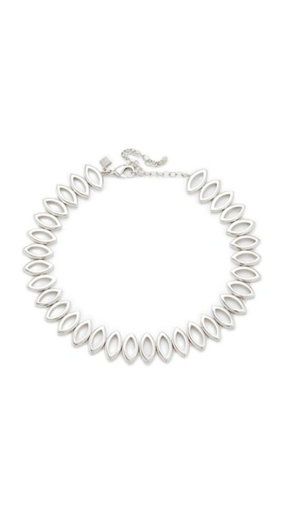 Rebecca Minkoff Navette Metal Choker Necklace, 11.25 In Silver