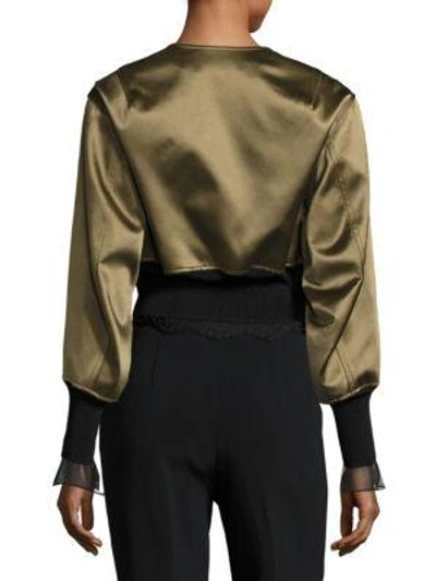 Shop 3.1 Phillip Lim / フィリップ リム Pearly Cropped Bomber Jacket In Phantom Blue