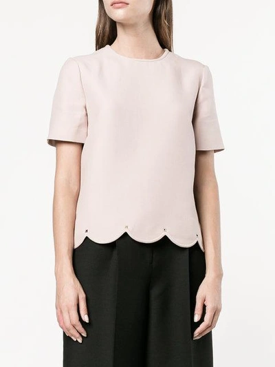 Shop Valentino Rockstud Top In Pink