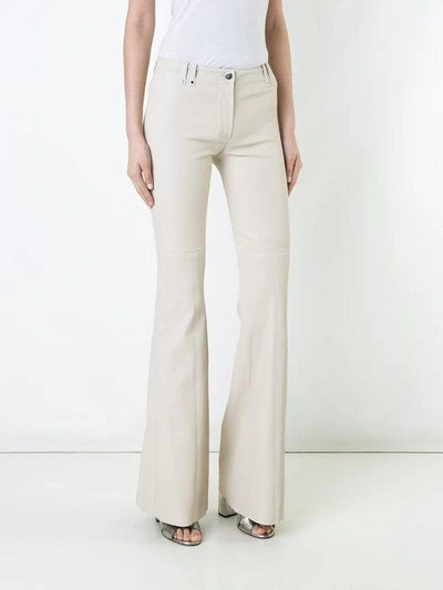 Shop Plein Sud Flared Trousers In Brown