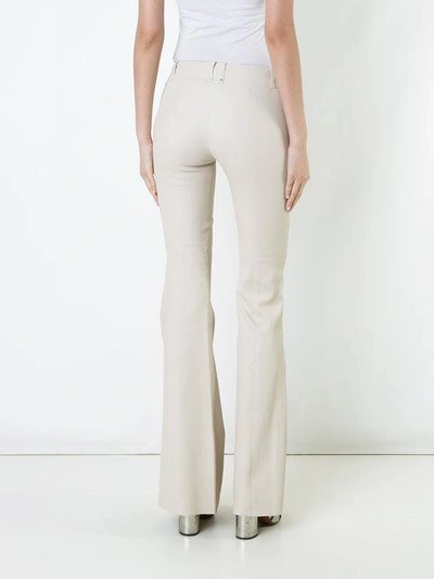 Shop Plein Sud Flared Trousers In Brown