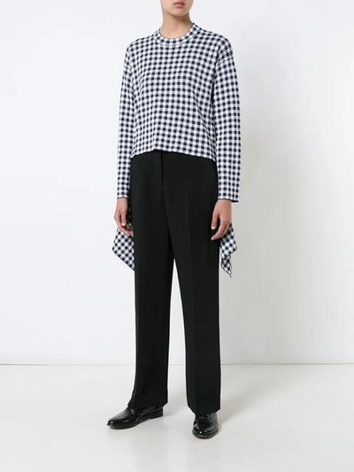 Shop Rosetta Getty Checked Top In Black