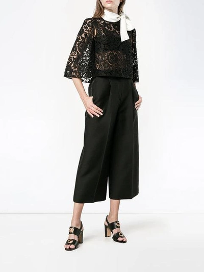 Shop Valentino Lace Cape Blouse