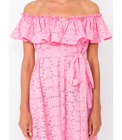 Shop Lisa Marie Fernandez Pink 'mira' Button Down Dress