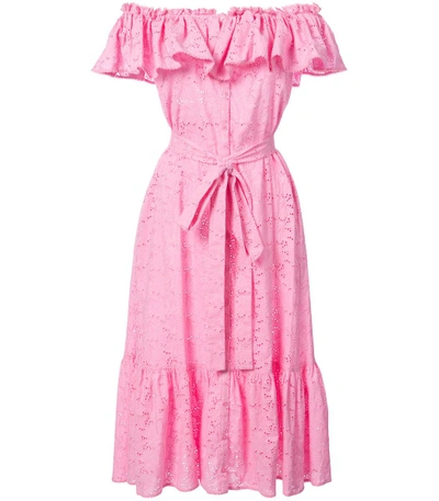 Shop Lisa Marie Fernandez Pink 'mira' Button Down Dress
