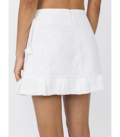 Shop Vita Kin White Croatia Embroidered Skirt