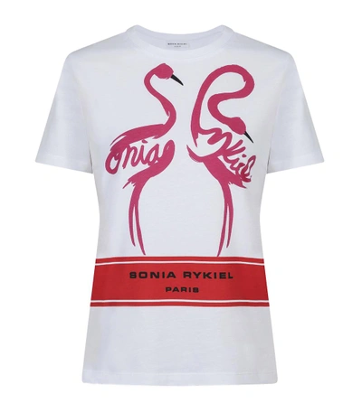 Shop Sonia Rykiel The Webster X Lane Crawford Flamingo T-shirt In White/pink