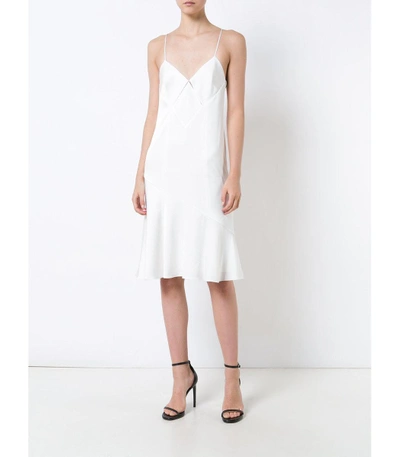 Shop Galvan White Midi Slip Dress