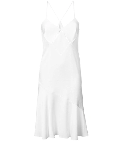 Shop Galvan White Midi Slip Dress