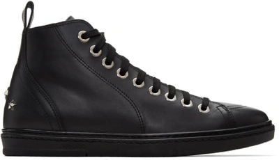 Shop Jimmy Choo Black Star Colt High-top Sneakers