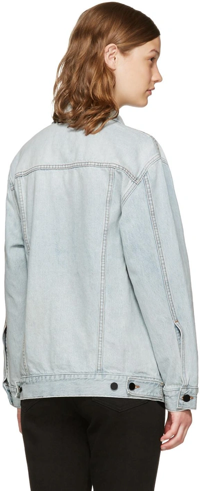 Shop Alexander Wang Blue Denim Daze Jacket In 108 Bleach