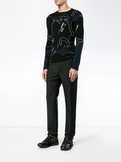 Shop Valentino Panther Intarsia Jumper