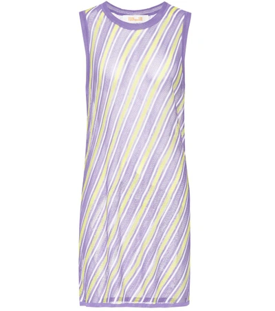 Diane Von Furstenberg Sleeveless Knitted Dress In Purple